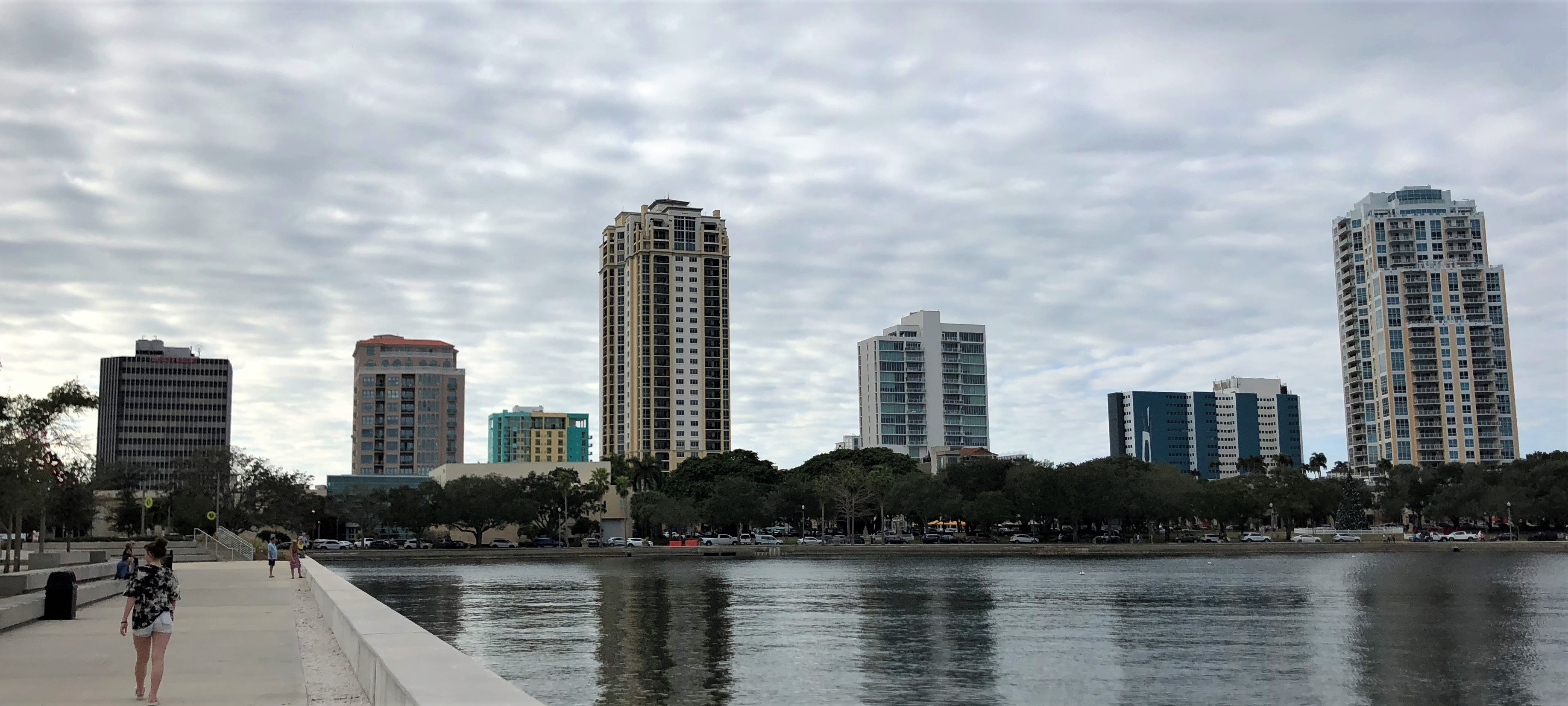 Downtown St. Petersburg seen from the waterfront pier